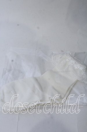 画像: m petit by misako / レース＆リボン付きクルーソックス  シロ O-25-11-12-1033-LO-ZA-OW-OS