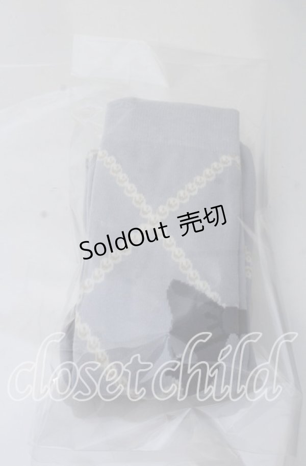 画像1: FLC / ECHSOVKレースアップ　オーバーニーソックス  アオ O-25-11-12-1036-LO-ZA-OW-OS (1)