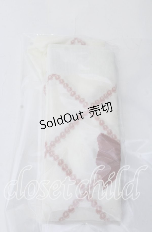 画像1: FLC / ECHSOVKレースアップ　オーバーニーソックス  アイボリー O-25-11-12-1037-LO-ZA-OW-OS (1)