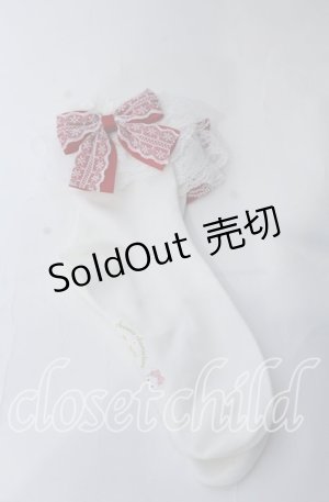 画像: m petit by misako / サンリオキャラクターズコラボ コギミュン ソックス  シロ×アカ O-25-11-12-1043-LO-ZA-OW-OS