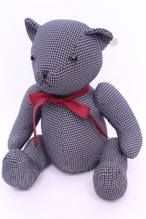 画像: an another angelus / テディベア  クロ×シロ格子 O-25-11-12-006-CA-ZA-IG-OS