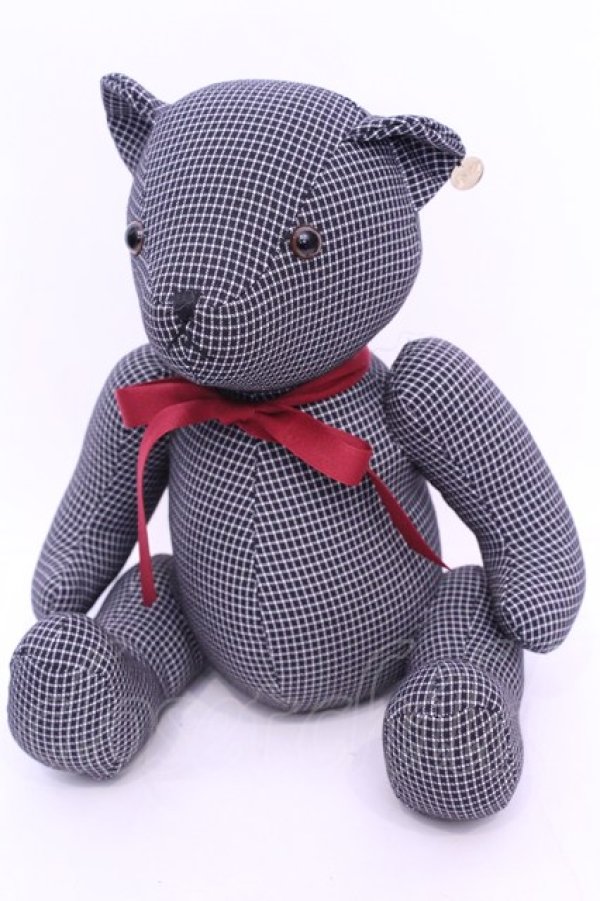 画像1: an another angelus / テディベア  クロ×シロ格子 O-25-11-12-006-CA-ZA-IG-ZT335 (1)