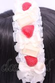 画像2: A drop / イチゴとリボンのカチューシャ  オフ O-25-11-12-009-LO-AC-IG-OS (2)