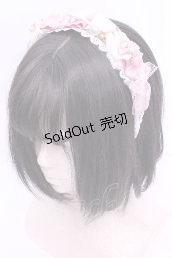 画像1: Haku Healing / 多リボンカチューシャ  オフ O-25-11-12-012-LO-AC-IG-OS (1)