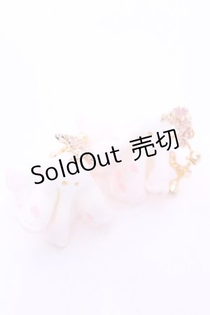 画像: Mystic Garden / Who are you   彷徨うおばけの耳飾り  with Cheery Blossom イヤリング  シロ×ピンク O-25-11-12-013-LO-AC-IG-OS