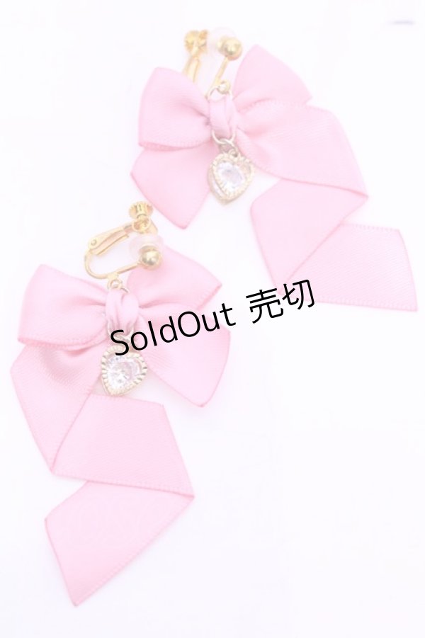 画像1: LOTUS ribbon / イヤリング  ピンク ハート0 O-25-11-12-014-EL-AC-IG-OS (1)