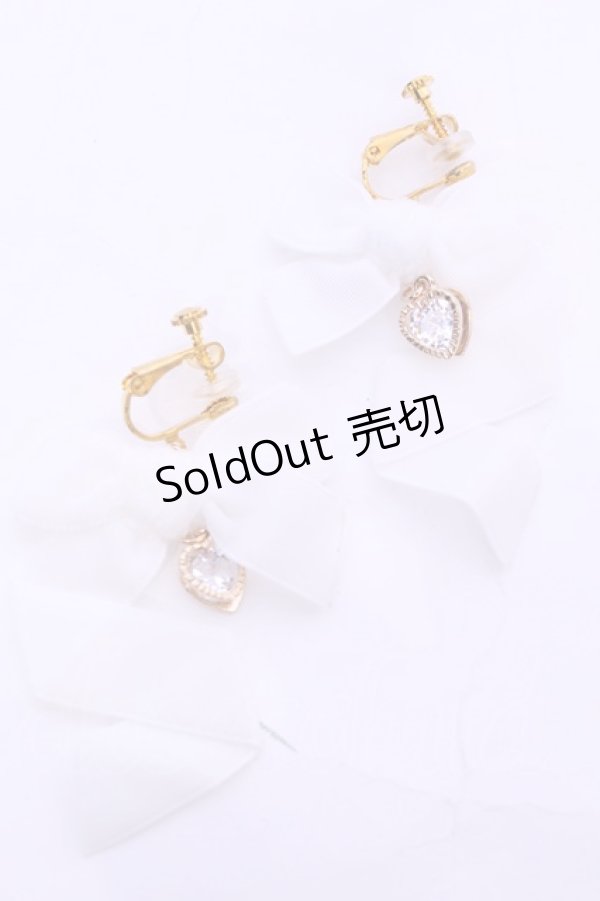 画像1: LOTUS ribbon / イヤリング  シロベロア O-25-11-12-017-EL-AC-IG-OS (1)