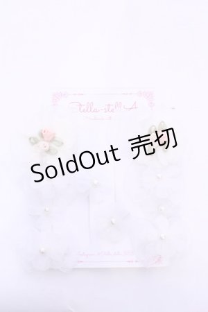 画像: Stella-stellA / フラワークリップセット  シロ O-25-11-12-024-LO-AC-IG-OS