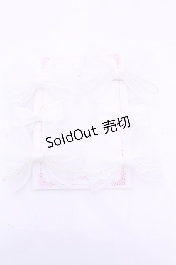 画像1: Stella-stellA / オーガンジーリボンクリップセット  シロ０ O-25-11-12-025-LO-AC-IG-OS (1)