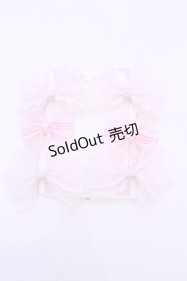 画像1: Stella-stellA / オーガンジーリボンクリップセット  ピンク O-25-11-12-026-LO-AC-IG-OS (1)