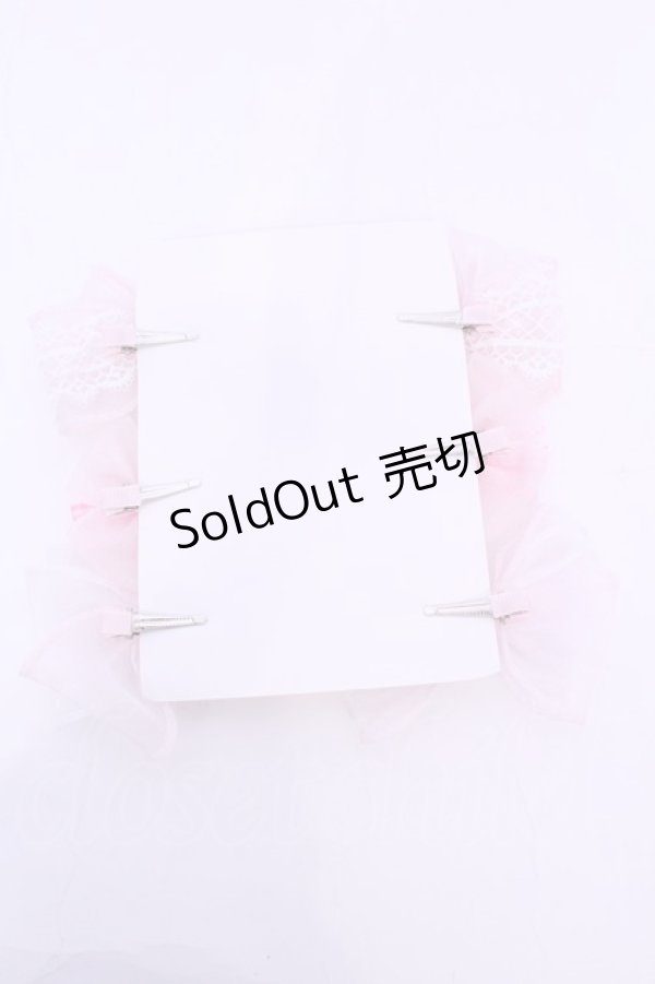 画像2: Stella-stellA / オーガンジーリボンクリップセット  ピンク O-25-11-12-026-LO-AC-IG-OS (2)