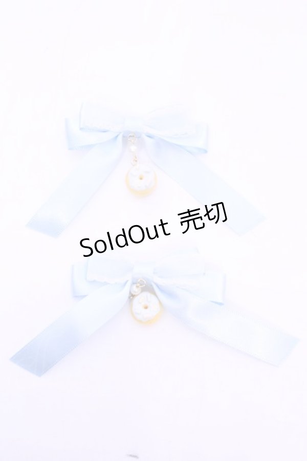 画像1: Sweet Season / リボンクリップ  サックス×ドーナツ O-25-11-12-031-LO-AC-IG-OS (1)