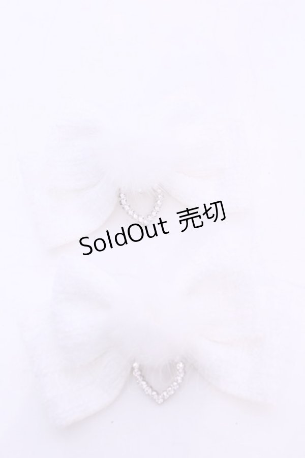 画像1: とぅいんくる。 / ツイードハートりぼんくりっぷ  シロ O-25-11-12-040-LO-AC-IG-OS (1)