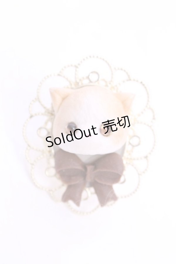 画像1: Baby Meow / ねこフェイスカメオリング  オフ O-25-11-12-047-LO-AC-IG-ZT432-F002 (1)