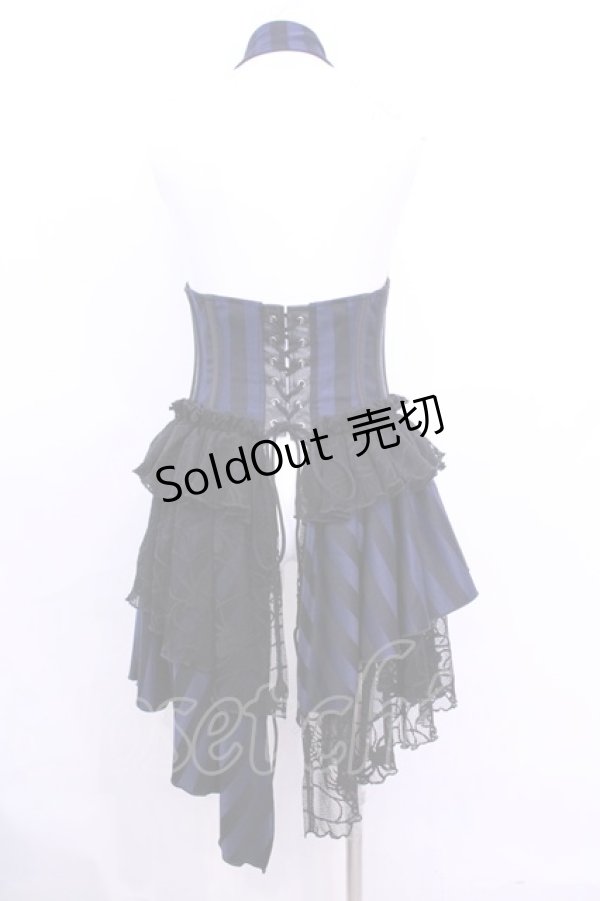 画像5: Qutie Frash / ホルターコルセットベスト  ネイビー×ブラック O-25-11-13-002-QU-JA-OW-OS (5)