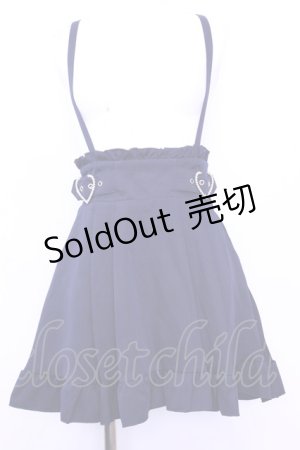 画像: DearMyLove / 推し色サイドキラキラハートバックルサス付きスカート M ネイビー O-25-11-13-031-EL-SK-OW-OS