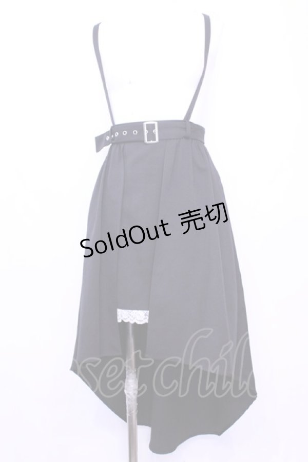 画像1: DearMyLove / レーススリットデザイン風スカート M クロ O-25-11-13-032-EL-SK-OW-OS (1)