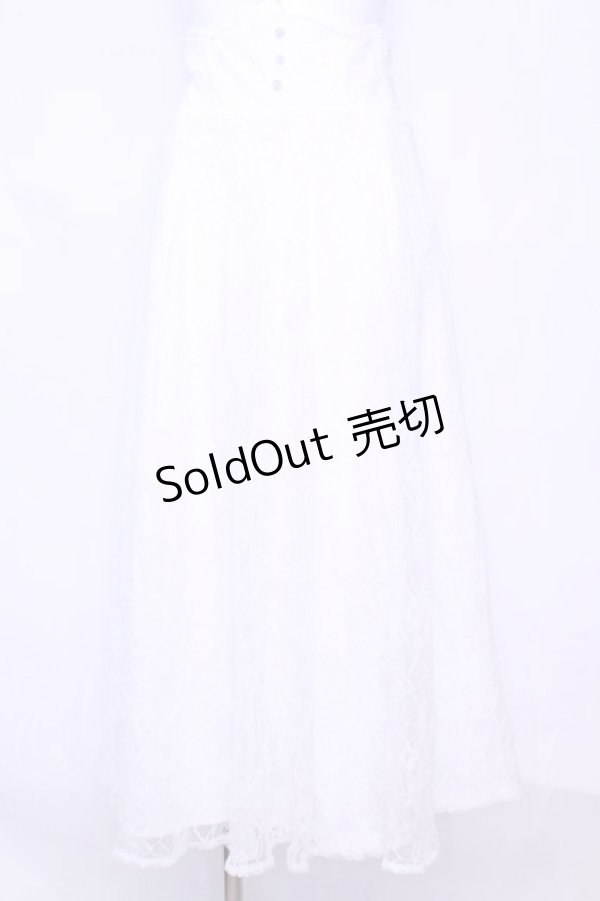 画像1: DearMyLoveRose / バックリボンハイウエストフレアスカート M シロ O-25-11-13-033-EL-SK-OW-OS (1)