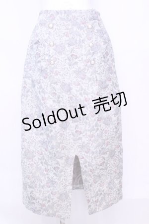 画像: 【SALE】axes femme POETIQUE / ゴブランタイトスカート M アイボリー O-25-11-13-036-AX-SK-IG-ZH