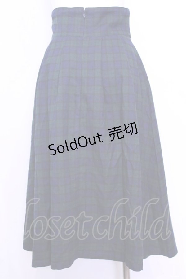 画像3: Maison de FLEUR Petite Robe canone / コルセットベルトチェックスカート  グリーン×ネイビー O-25-11-13-037-EL-SK-IG-OS (3)