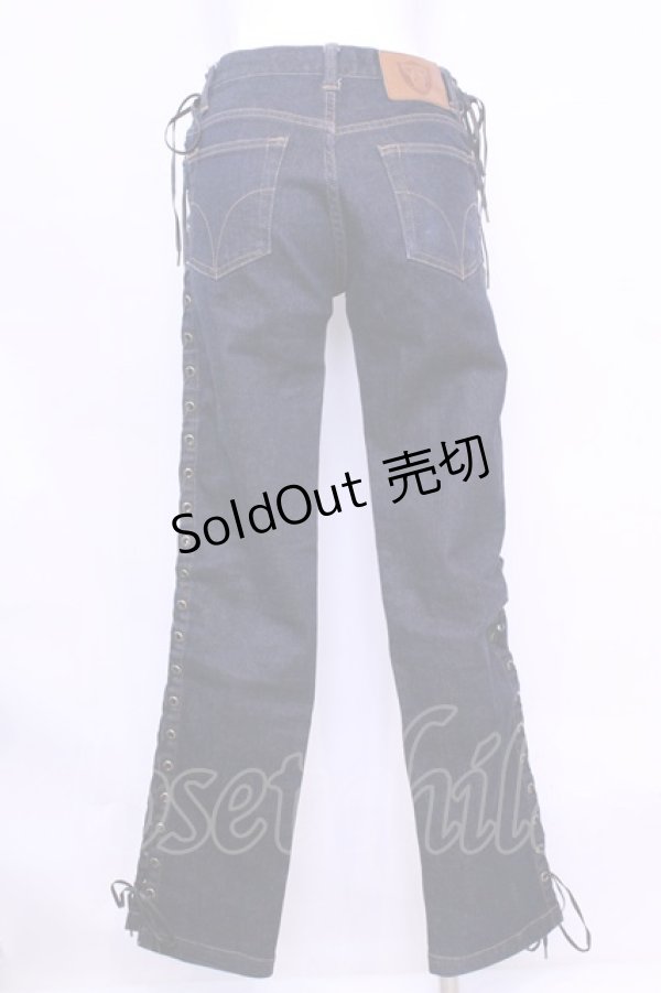 画像3: HYSTERIC GLAMOUR / サイドレースアップデニムパンツ Ｍ インディゴ O-25-11-13-042-PU-PA-IG-OS (3)
