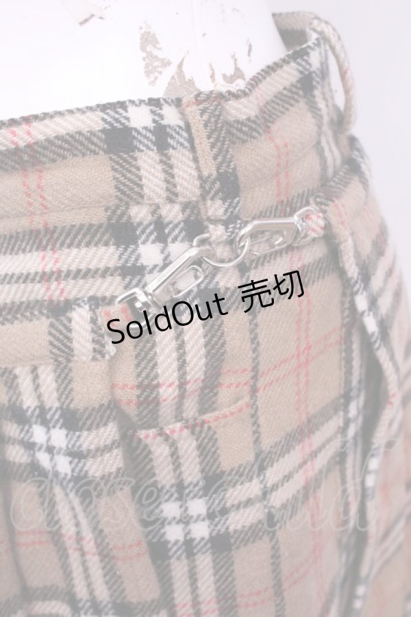 画像2: MILK / フラップ付きハーフパンツ  ベージュタータン O-25-11-13-043-ML-PA-IG-OS (2)