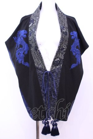 画像: Qutie Frash / 陣羽織  ブラック×ブルー O-25-11-13-004-QU-TO-OW-OS