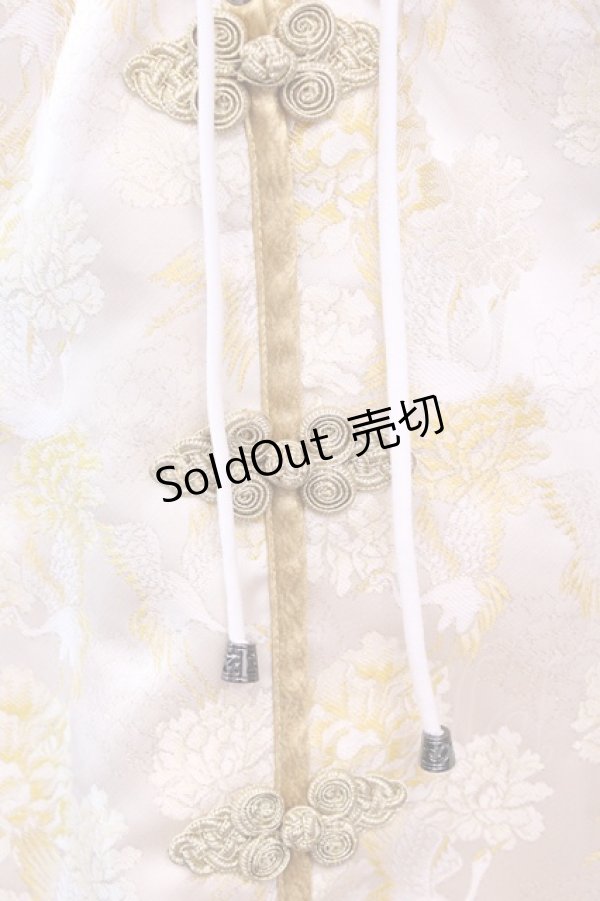 画像2: Qutie Frash / 胸開きチャイナワンピ  イエロー O-25-11-13-005-QU-OP-OW-OS (2)