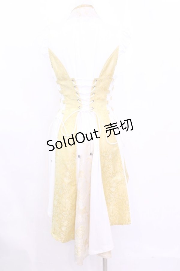 画像4: Qutie Frash / 胸開きチャイナワンピ  イエロー O-25-11-13-005-QU-OP-OW-OS (4)