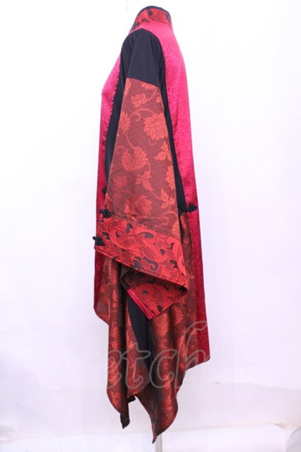 画像4: Qutie Frash / 着物チャイナチュニック  レッド O-25-11-13-008-QU-TO-OW-OS (4)