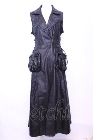 画像: Qutie Frash / ライダースロングベスト  ブラック O-25-11-13-009-QU-TO-OW-OS