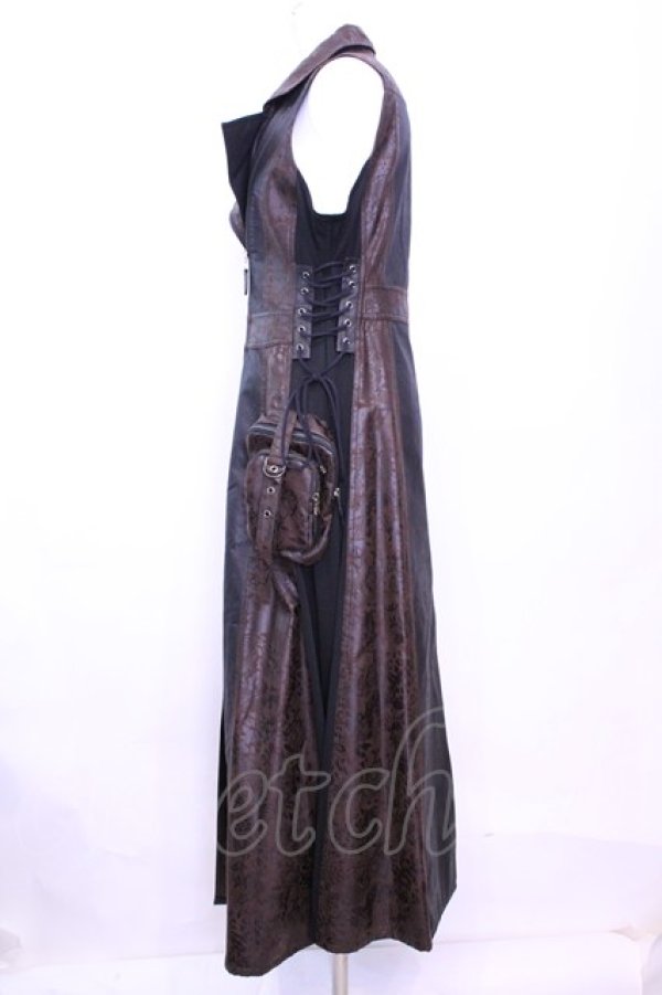 画像4: Qutie Frash / ライダースロングベスト  ブラウン O-25-11-13-011-QU-TO-OW-OS (4)