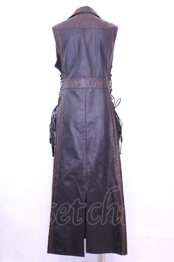 画像5: Qutie Frash / ライダースロングベスト  ブラウン O-25-11-13-011-QU-TO-OW-OS (5)