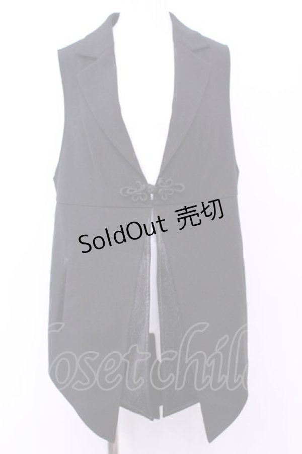 画像1: Qutie Frash / テーラードジレ  ブラック（無地） O-25-11-13-013-QU-TO-OW-OS (1)