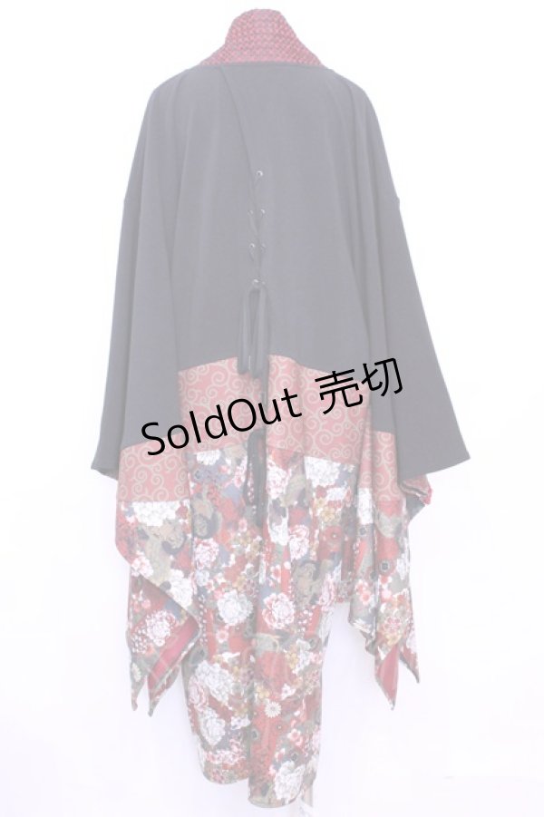 画像4: Qutie Frash / 着物ロングカーデ  レッド O-25-11-13-014-QU-JA-OW-OS (4)