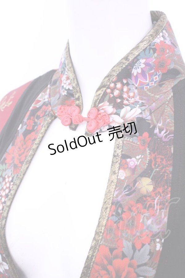 画像2: Qutie Frash / 胸開きチャイナチュニック  レッド O-25-11-13-015-QU-OP-OW-OS (2)