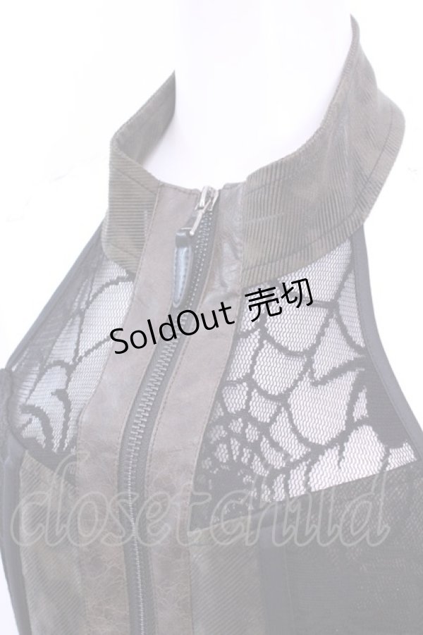 画像2: Qutie Frash / ホルターコルセットベスト  カーキ×カモフラージュ O-25-11-13-016-QU-JA-OW-OS (2)