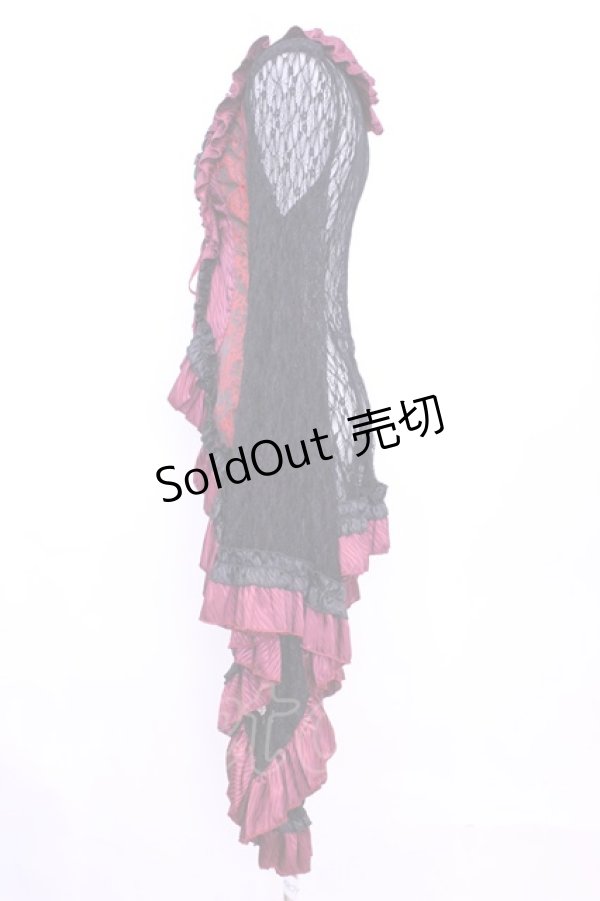 画像2: Qutie Frash / レースカーディガン  ブラック×レッド O-25-11-13-019-QU-TO-OW-OS (2)