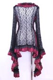 画像4: Qutie Frash / レースカーディガン  ブラック×レッド O-25-11-13-019-QU-TO-OW-OS (4)
