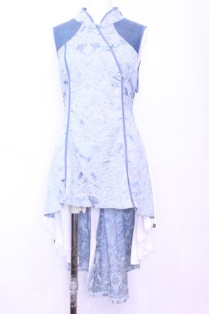 画像: Qutie Frash / チャイナワンピ  ライトブルー O-25-11-13-021-QU-OP-OW-OS