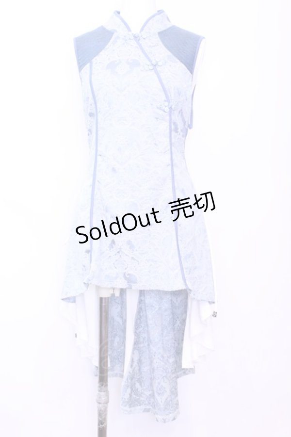 画像1: Qutie Frash / チャイナワンピ  ライトブルー O-25-11-13-021-QU-OP-OW-ZI (1)