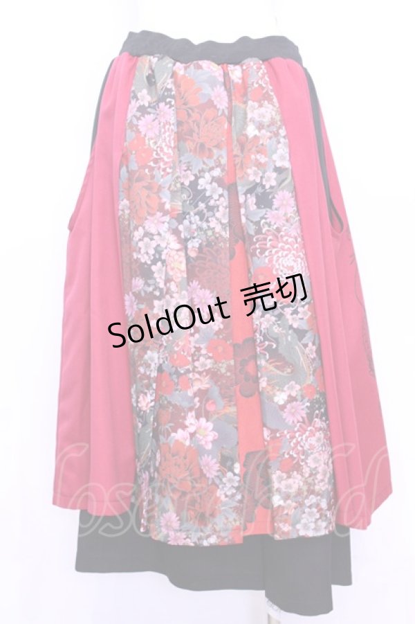 画像4: Qutie Frash / 8部丈ハカマパンツ  レッド O-25-11-13-023-QU-PA-OW-OS (4)