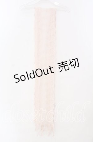 画像: 【SALE】axes femme / レースチュールストール  ピンク O-25-11-14-001-AX-ZA-IG-ZT432