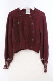 画像1: Maison de FLEUR Petite Robe canone / ダブルボタンカーディガン Ｓ ボルドー O-25-11-14-024-EL-TO-IG-OS (1)