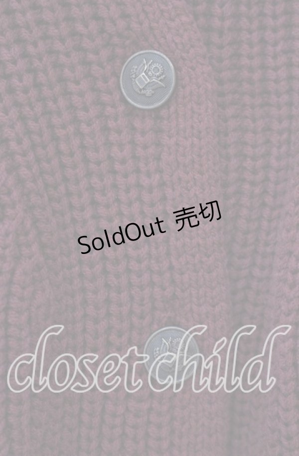 画像2: Maison de FLEUR Petite Robe canone / ダブルボタンカーディガン Ｓ ボルドー O-25-11-14-024-EL-TO-IG-OS (2)