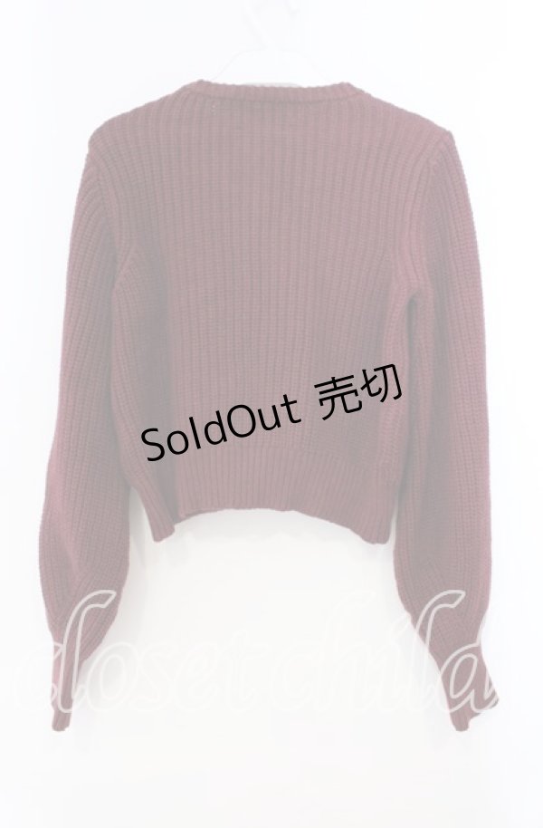 画像3: Maison de FLEUR Petite Robe canone / ダブルボタンカーディガン Ｓ ボルドー O-25-11-14-024-EL-TO-IG-OS (3)