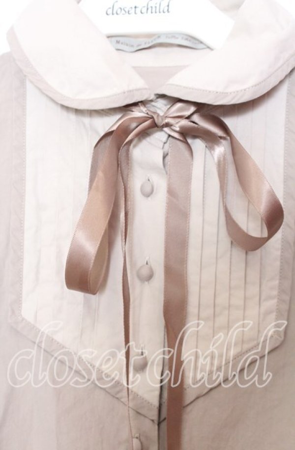 画像2: Maison de FLEUR Petite Robe canone / 袖切り替えブラウス Ｍ カーキ O-25-11-14-026-EL-BL-IG-ZT524 (2)