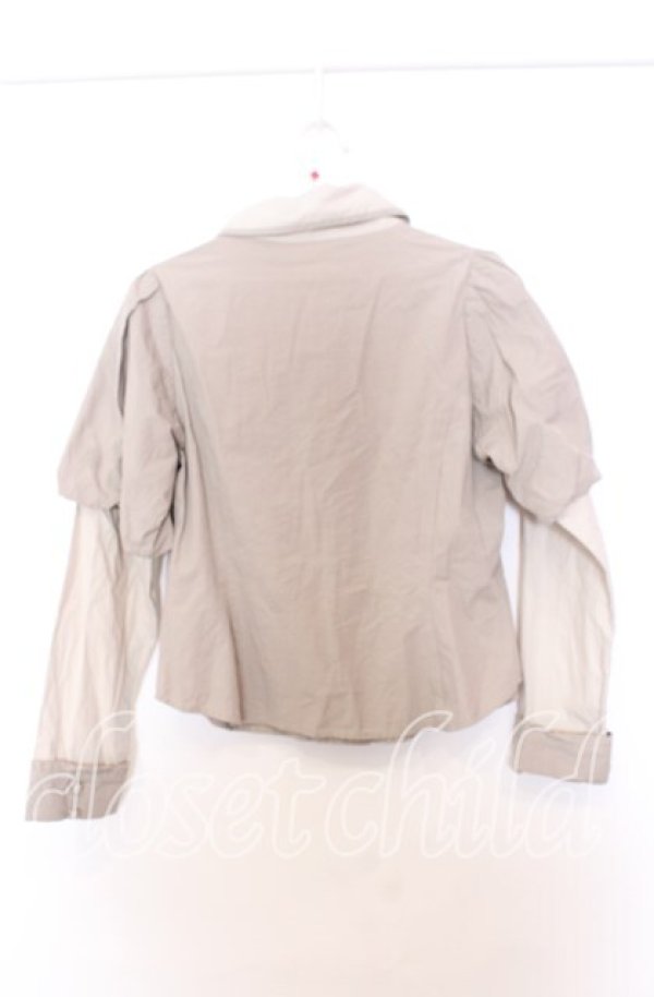 画像3: Maison de FLEUR Petite Robe canone / 袖切り替えブラウス Ｍ カーキ O-25-11-14-026-EL-BL-IG-ZT524 (3)