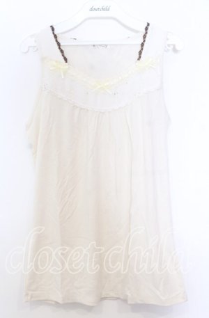 画像: axes femme / BACKリボンタンクトップ  オフ O-25-11-14-027-AX-TO-IG-OS