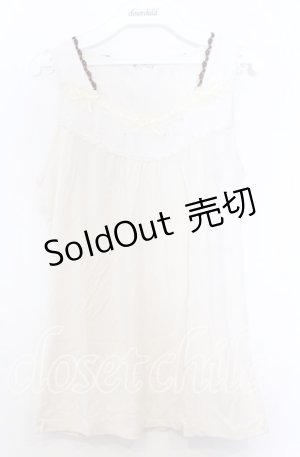 画像: axes femme / BACKリボンタンクトップ  オフ O-25-11-14-027-AX-TO-IG-OS